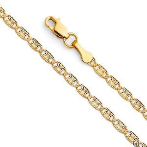 14k Solid Gold Valentino Star DC Chain Necklace | Everyday Jewelry | Gold Chain